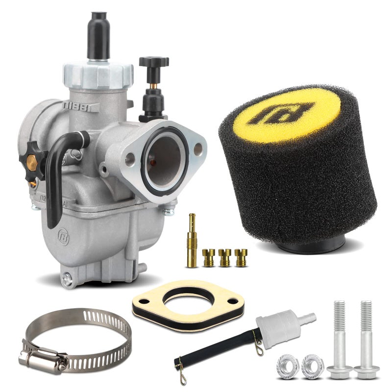NIBBI Motorcycle Carburetor  PE22mm Flange Carb for 110cc 125cc 130cc with Carb Jets  for Dirt Bike Pit Bike ATV Go karts Moped Scooter 2/4 Stroke Engine with 45mm Air Filters - Image 1